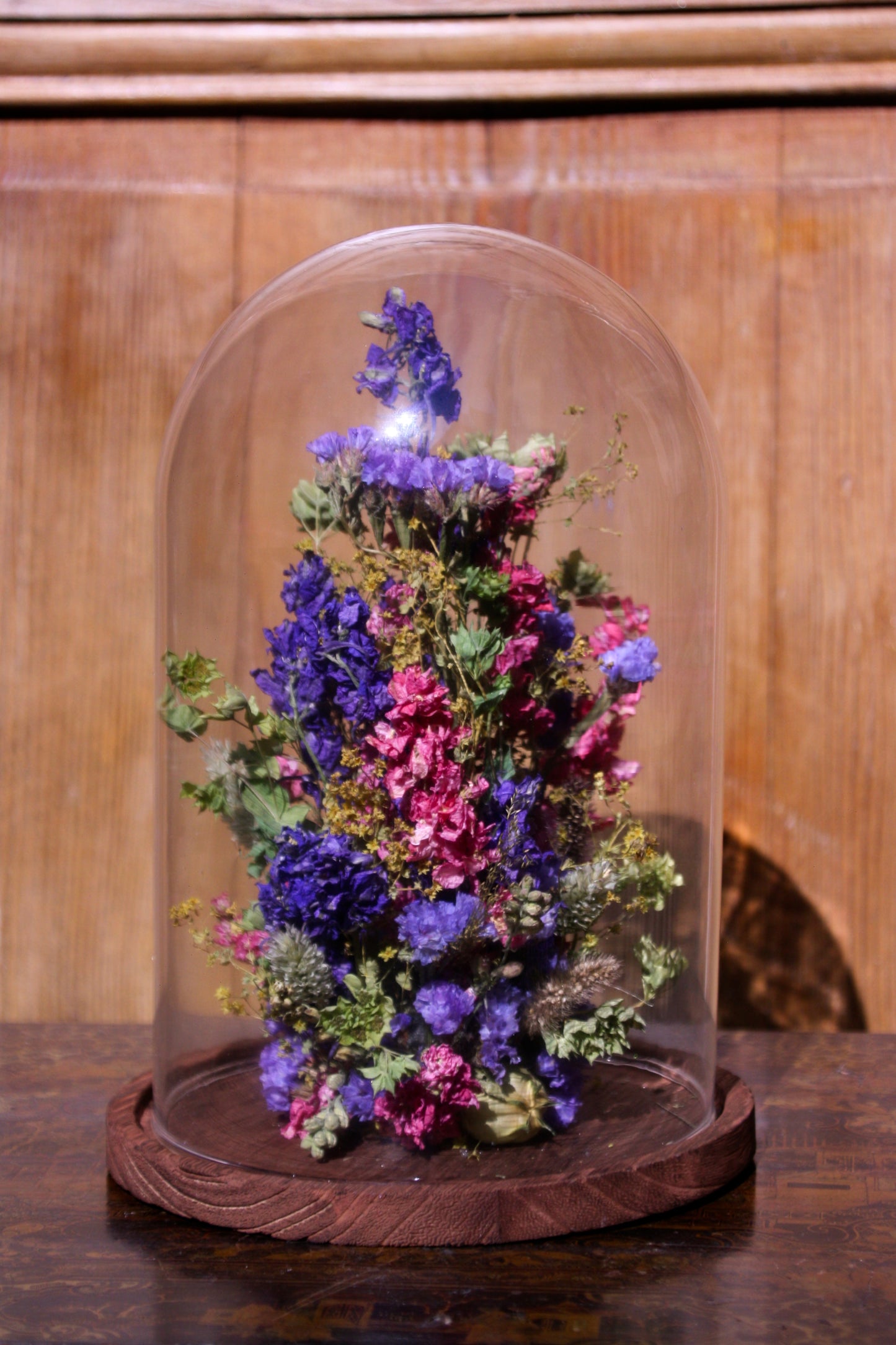 Cloche de fleurs séchées - Artémis