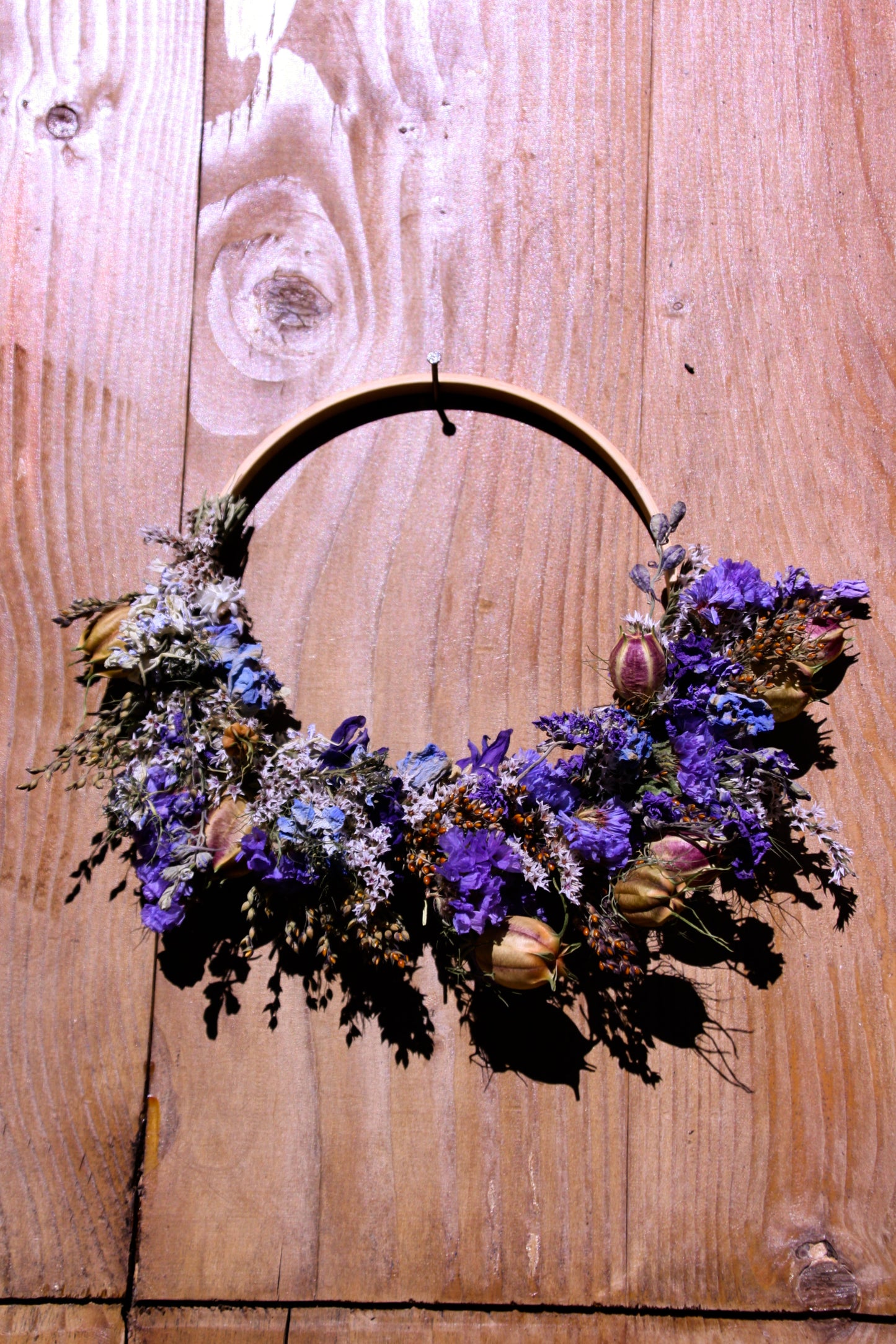 Couronne de fleurs séchées - Clarence à la mer