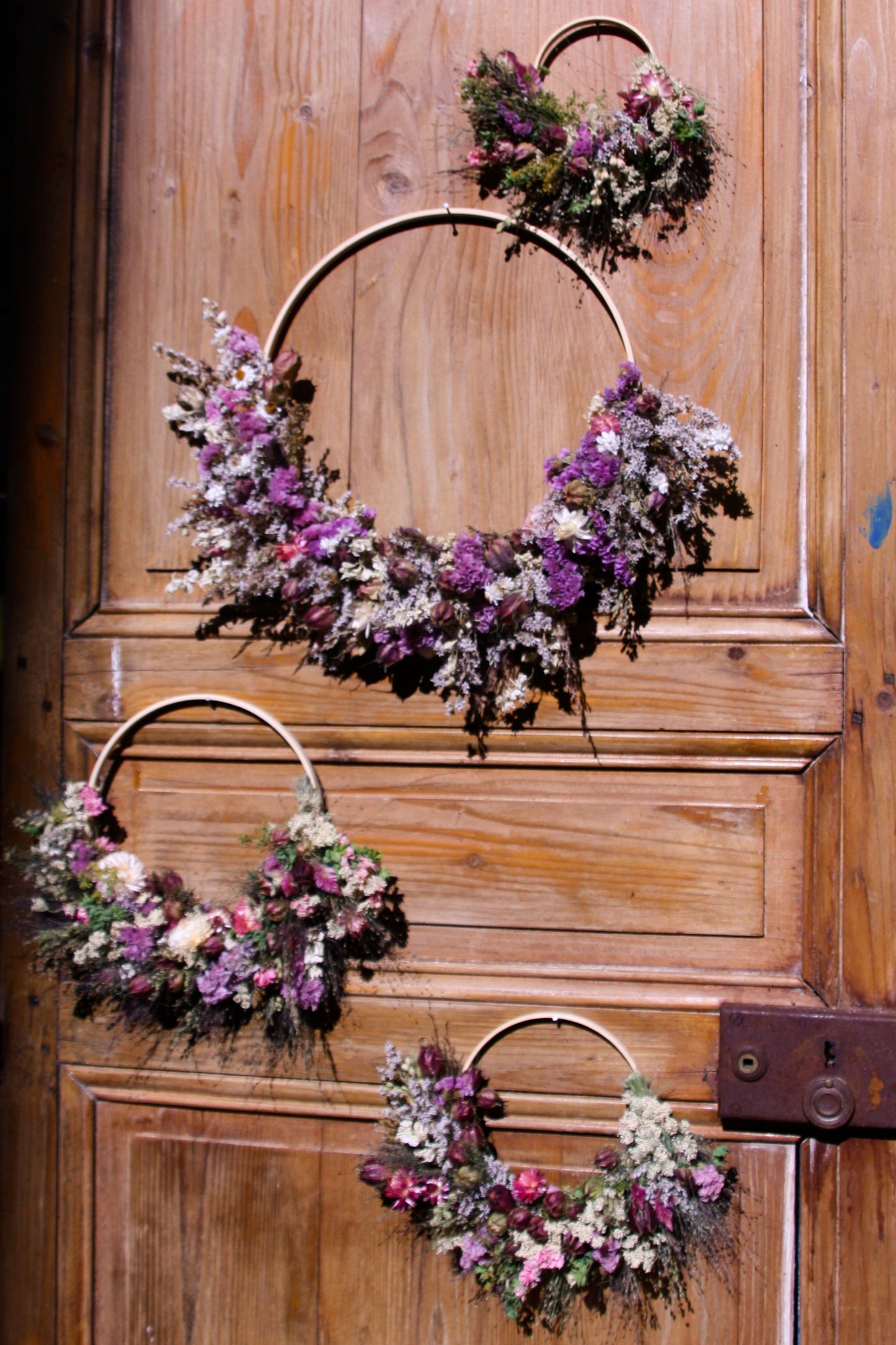 Couronne de fleurs séchées - Manon candide