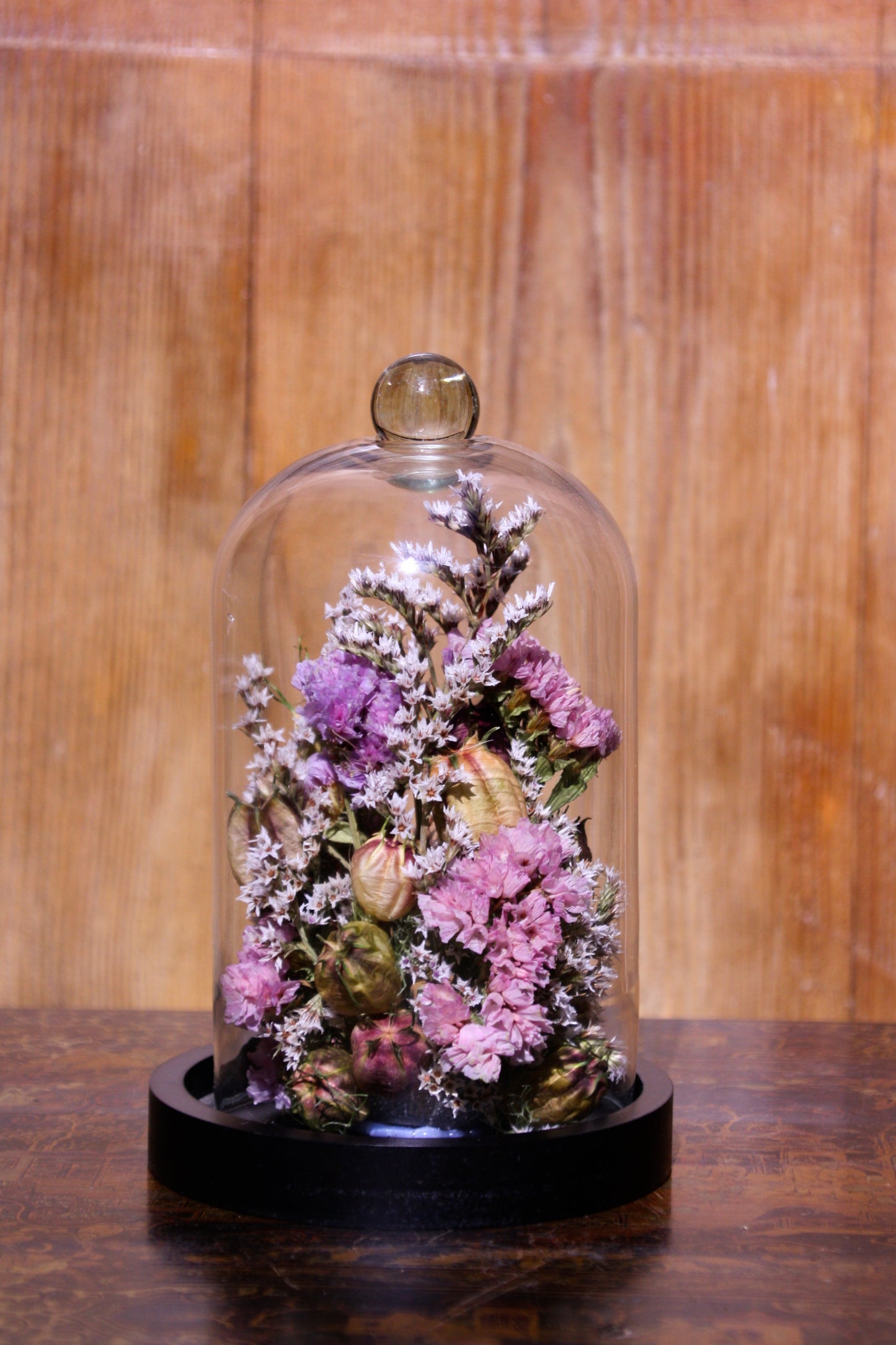 Cloche de fleurs séchées - Manon candide