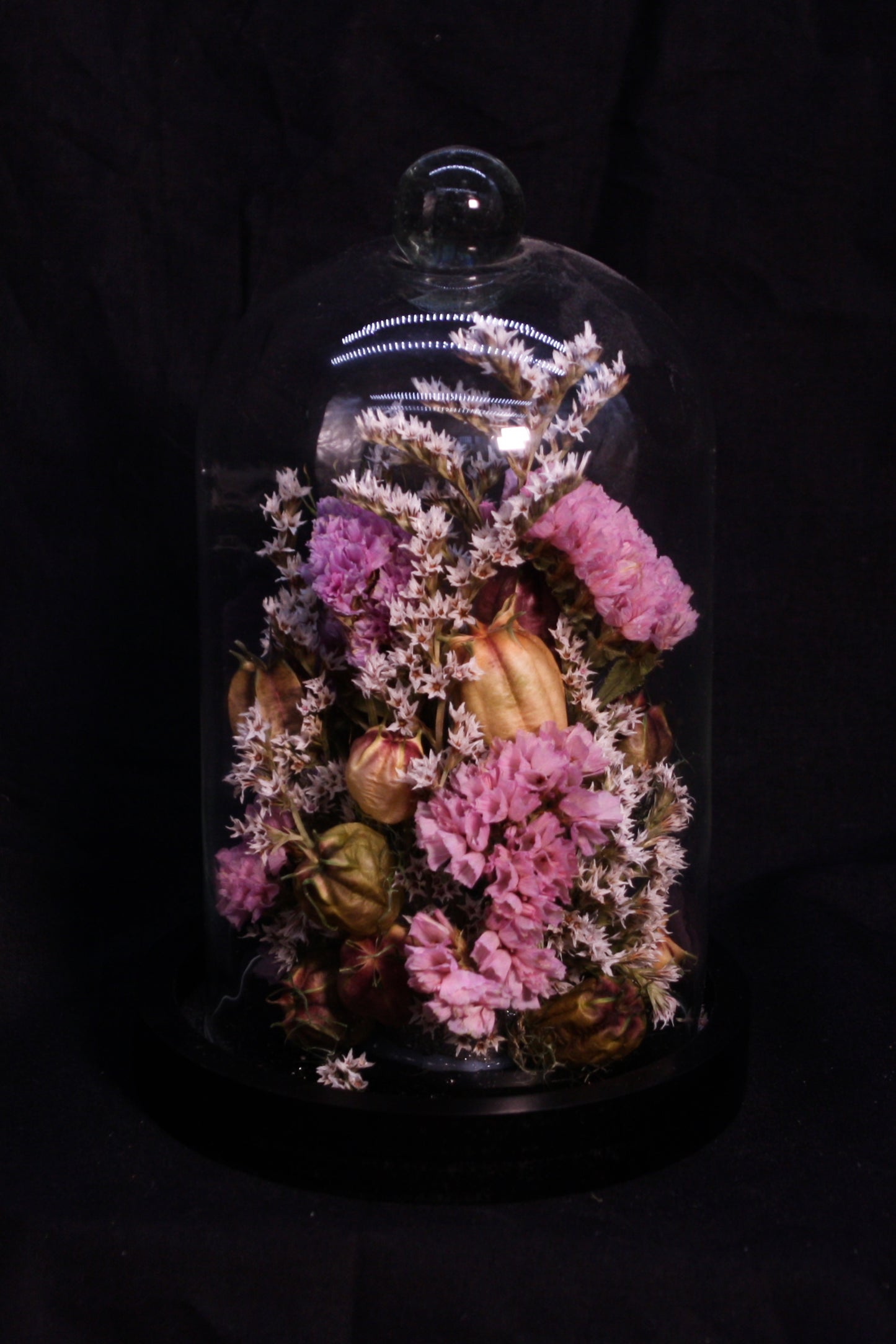 Cloche de fleurs séchées - Manon candide