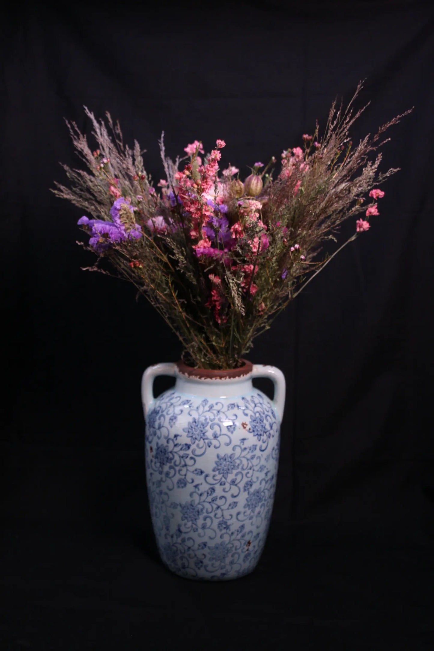 Création artisanale de fleurs séchées fait main à Caen en Normandie : bouquet de fleurs séchées