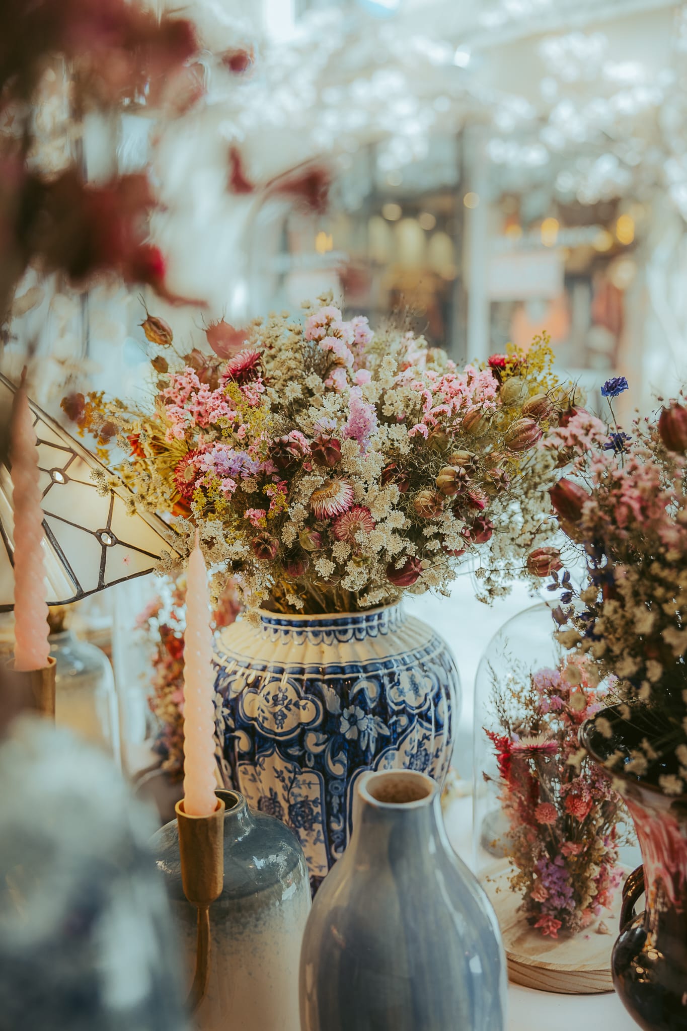Bouquet de fleurs séchées francçaises haut de gamme de la Ferme florale Fleurs de la Clarté