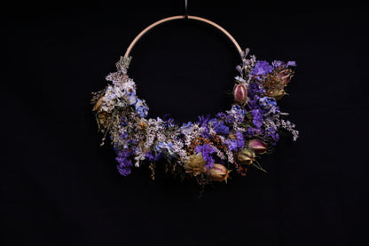 Couronne de fleurs séchées - Clarence à la mer