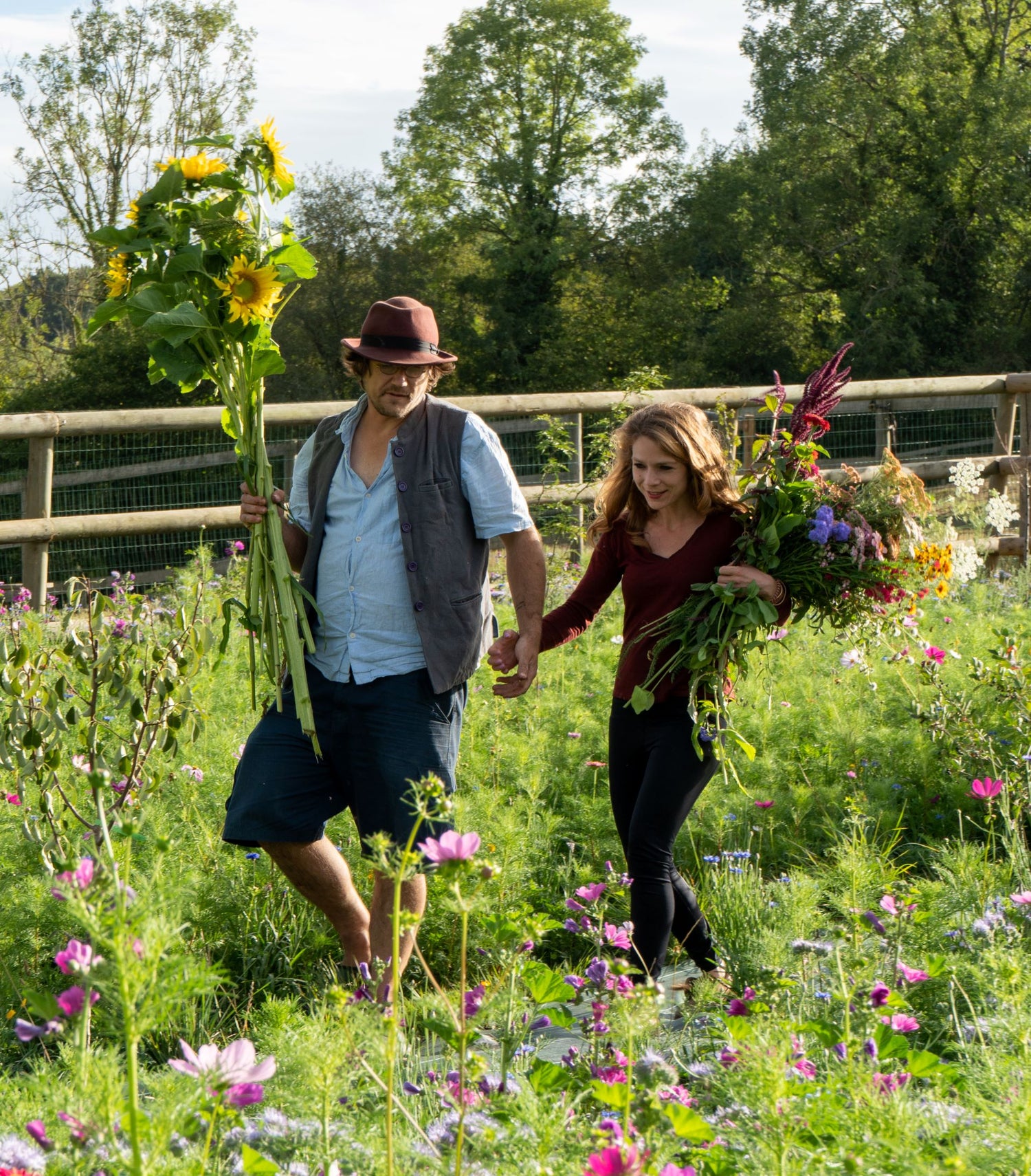 Thomas LEONARD et Charlotte LEONARD Fondateurs Fleurs de la Clarté Ferme florale Fleurs séchées Normandie