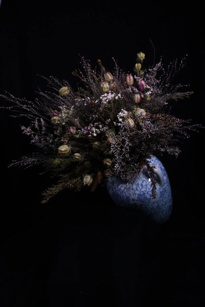 Bouquet de fleur séchées style champêtre vert et blanc Thomas forêt