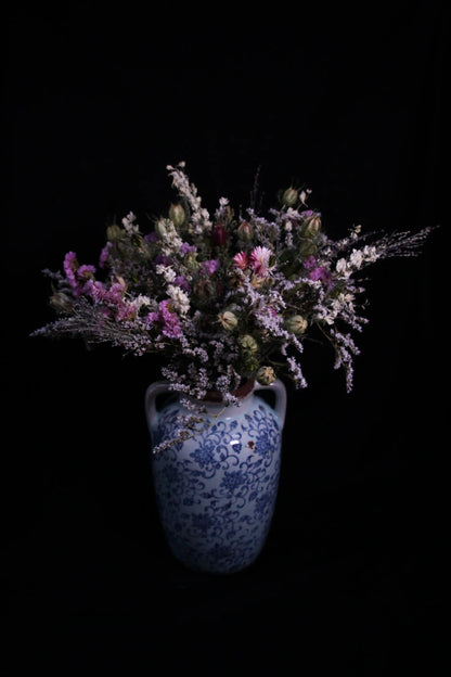 Bouquet de fleurs séchées pastel aux tons doux et romantiques modèle Manon