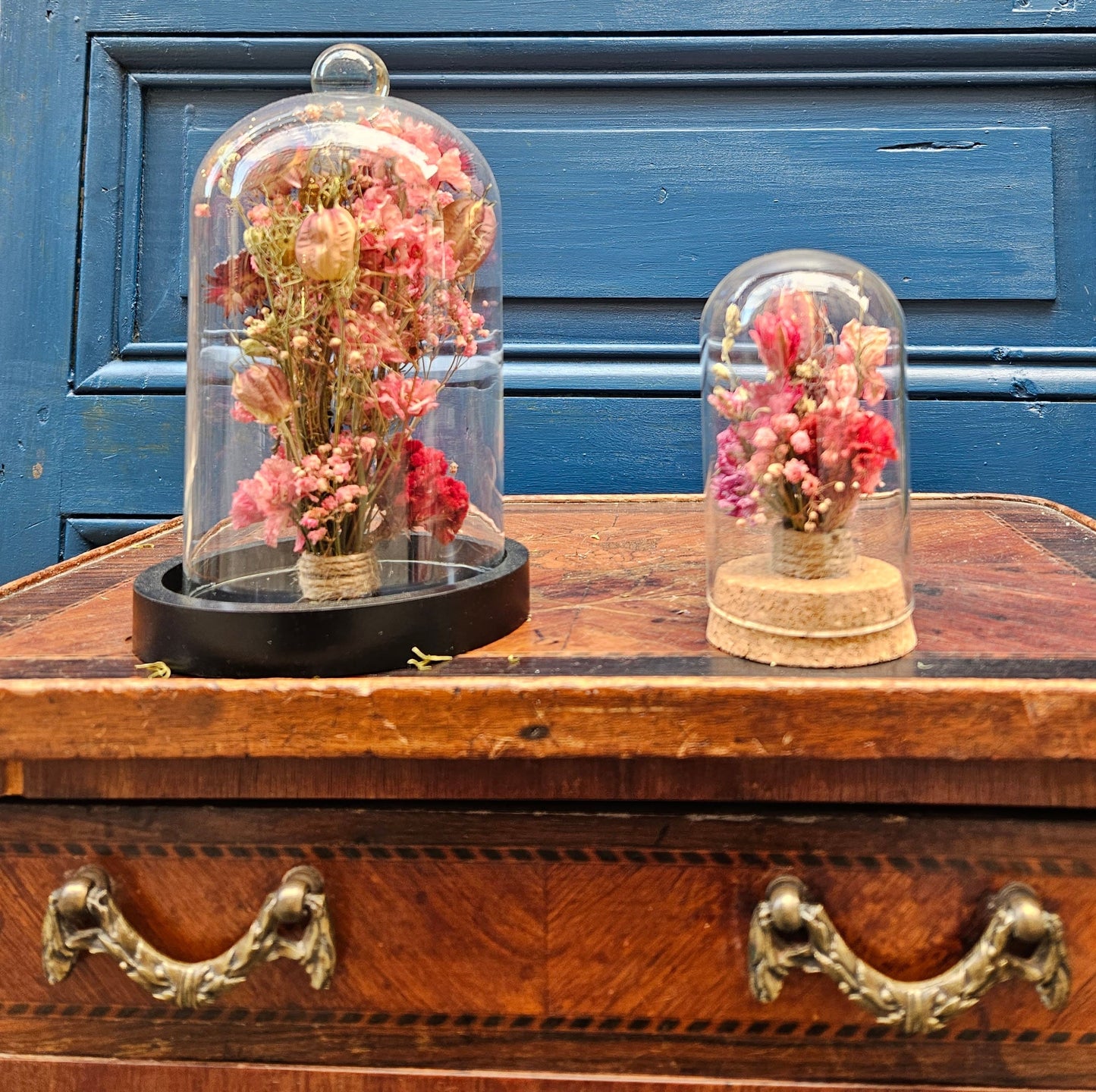 Cloche de fleurs séchées - L'amour