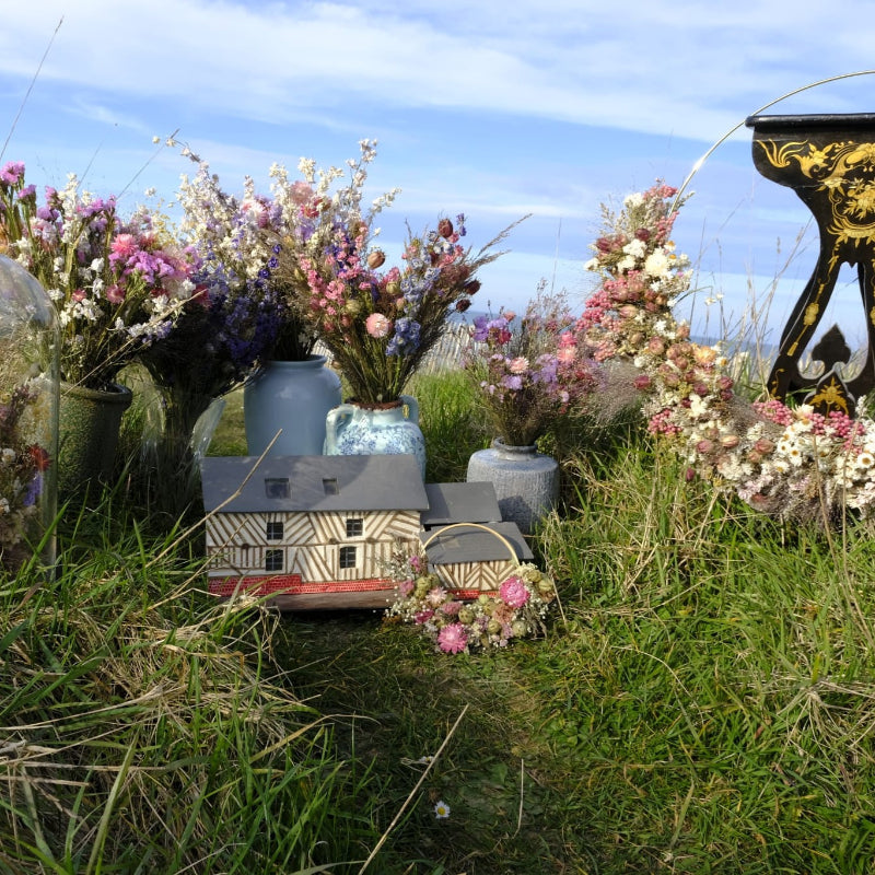compositions florales comme souvenir d'une ballade sur la route du cidre